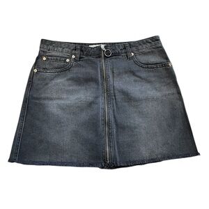 Y8- We The Free size 29 Jean  Denim A-Line Skirt with Front Zip